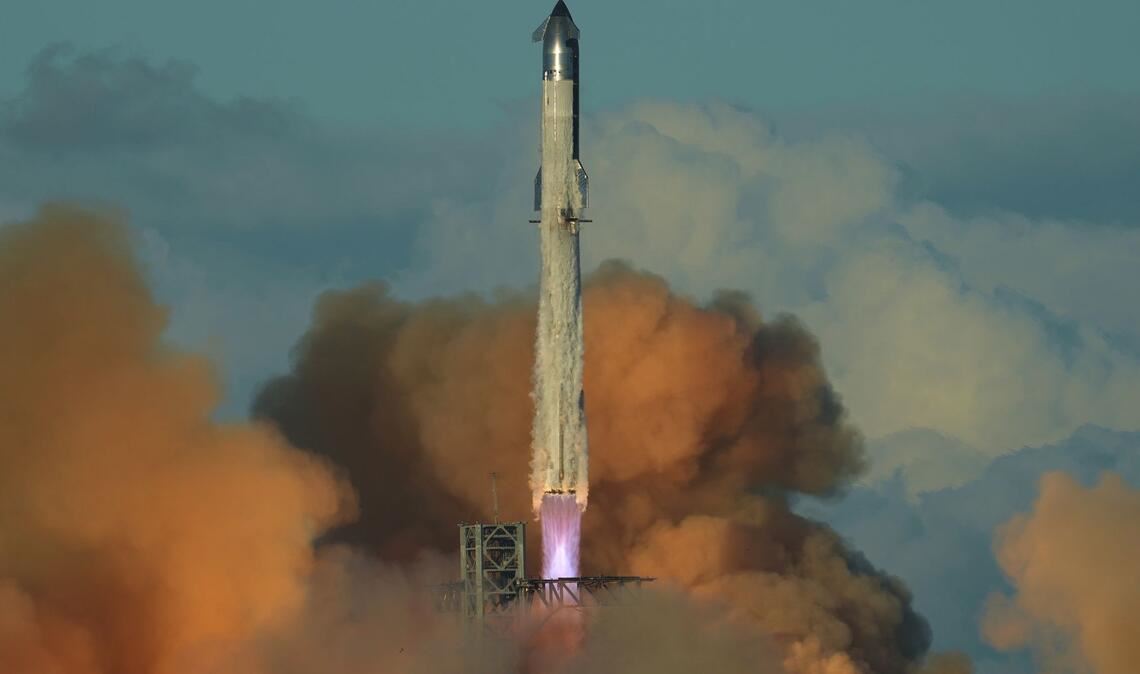 Riesen-Rakete Starship absolviert elften Testflug Elfter Testflug des Starship.