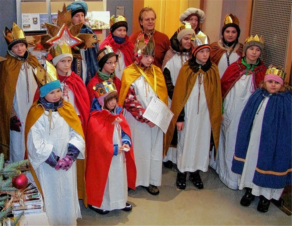 Empfang auf dem Rathaus.