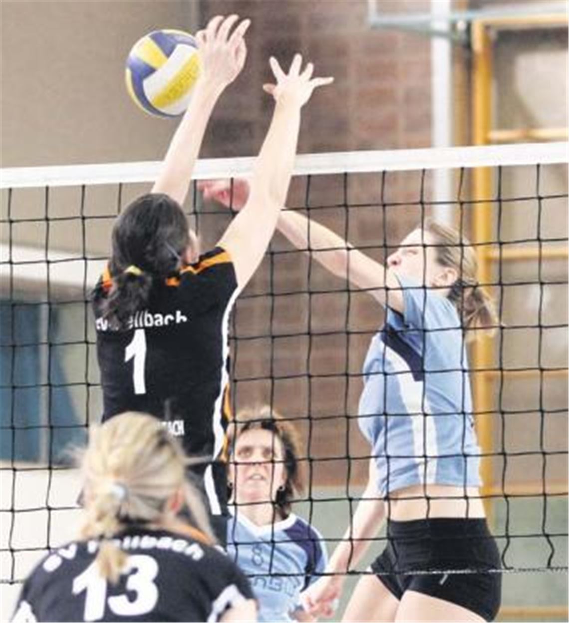 Endlich wieder baggern und pritschen: Die Volleyballerinnen des TV Lienzingen (in blau) haben sich verjüngt und starten am Wochenende mit neuer Besetzung in die Saison.
Archivfoto: Eigner 