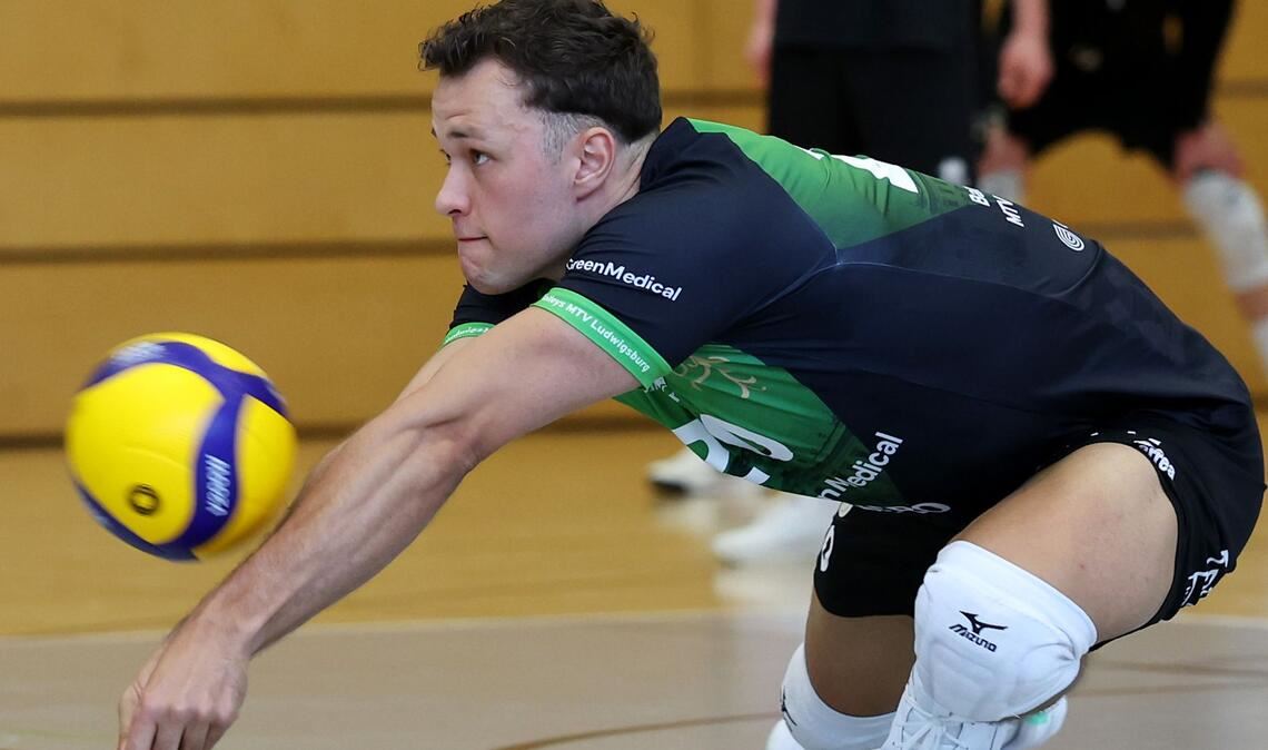 Energiebündel und Antreiber der Barock Volleys: der Annahmeexperte Jeffrey Klok.