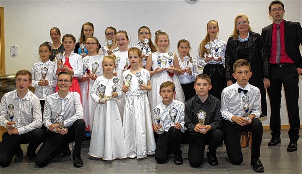 Erfolgreiche Teilnehmer des Wettbewerbs in Holzgerlingen.