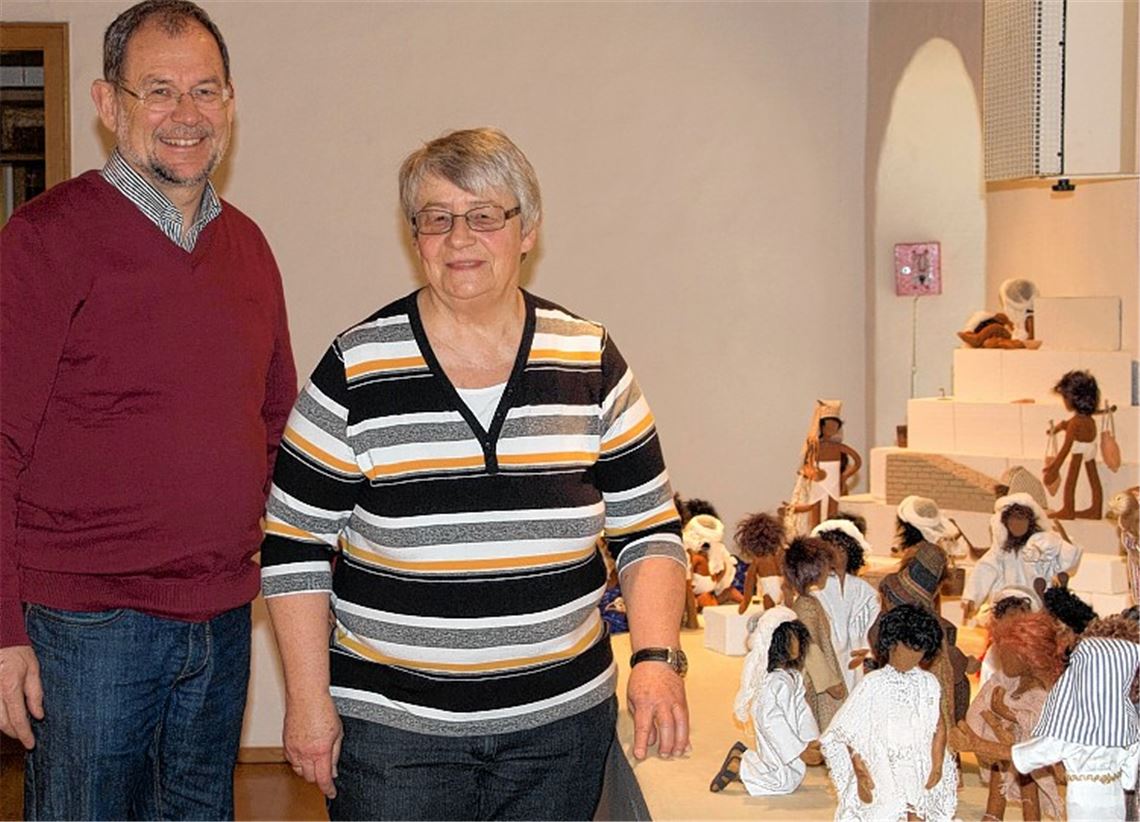 Erfolgreiche Zusammenarbeit: Pfarrer Hans Veit und Renate Milerski.