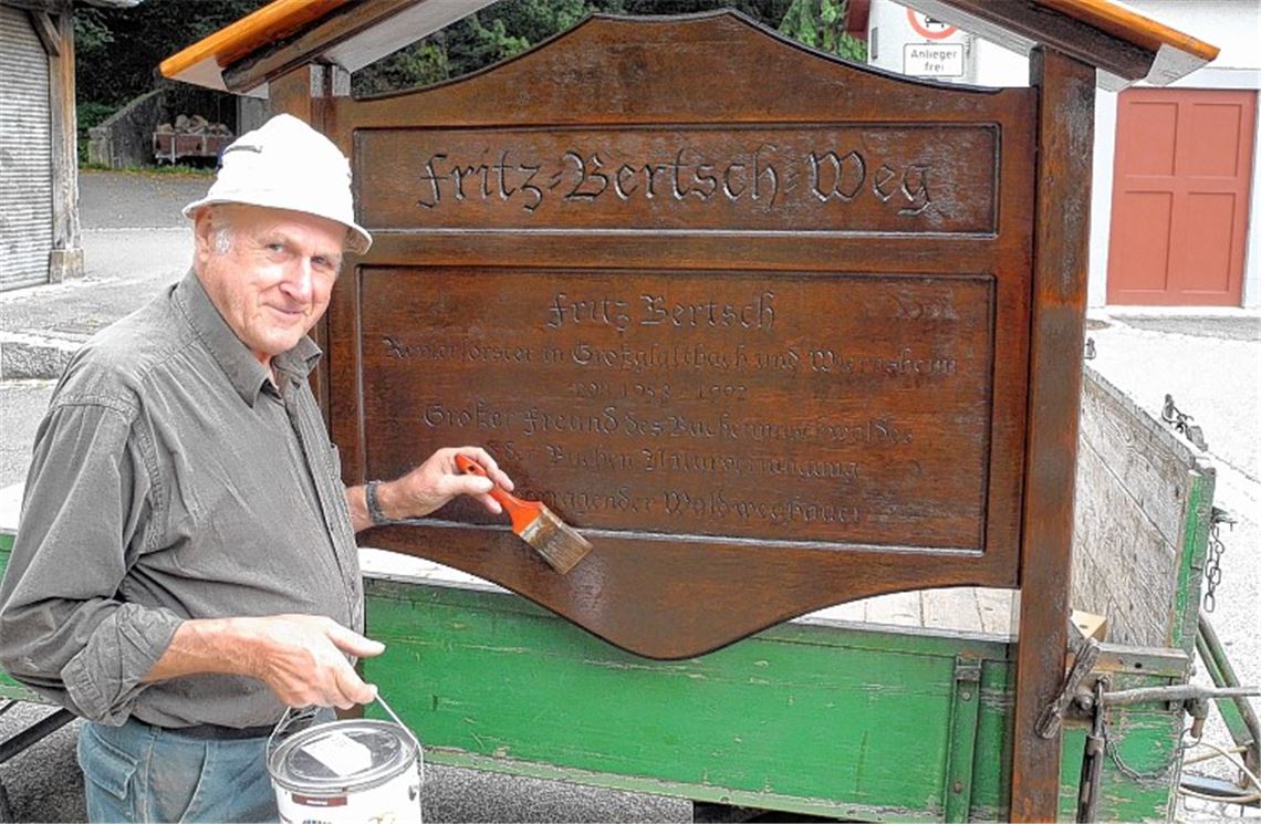 Hobbyschreiner pflegt die Erinnerung an Fritz Bertsch