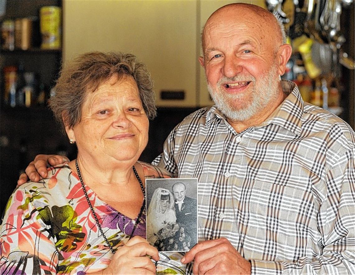 Erinnerungen an den April 1963: Anita und Egon Schöch aus Mühlacker.