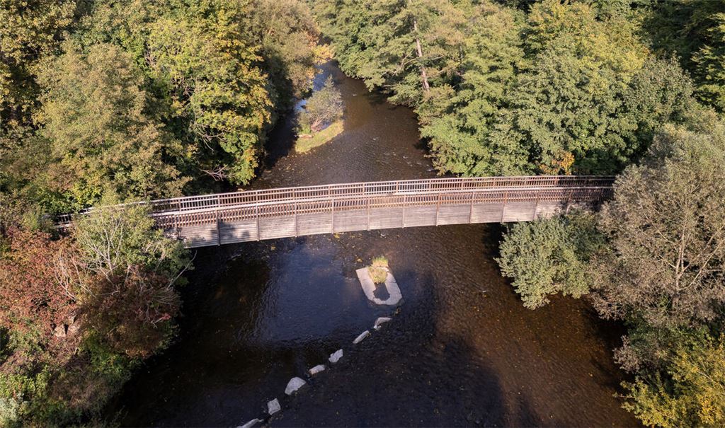 Erneut im Fokus: Der Schrammel-Steg in Enzberg. Foto: Archiv