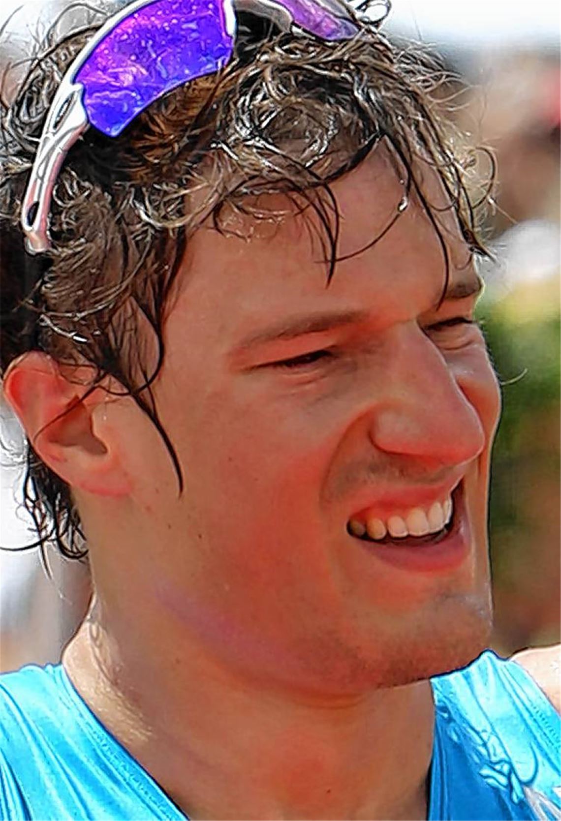 Erschöpft, aber um eine Triathlon-Erfahrung reicher: Sebastian Kienle. Archivfoto: dpa