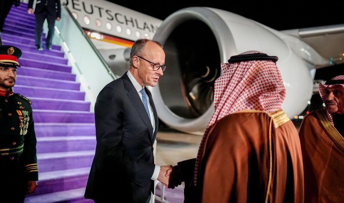 Erste Station der Kanzler-Reise durch die Golfregion ist Saudi-Arabien.