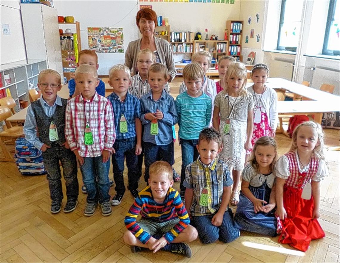 Erstklässler mit ihren „Blinkis“.