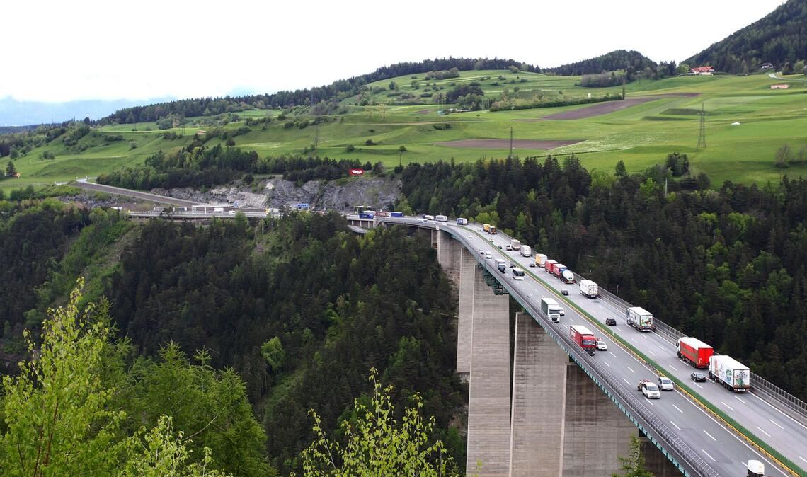 Europabrücke bei Schönberg am Brenner.