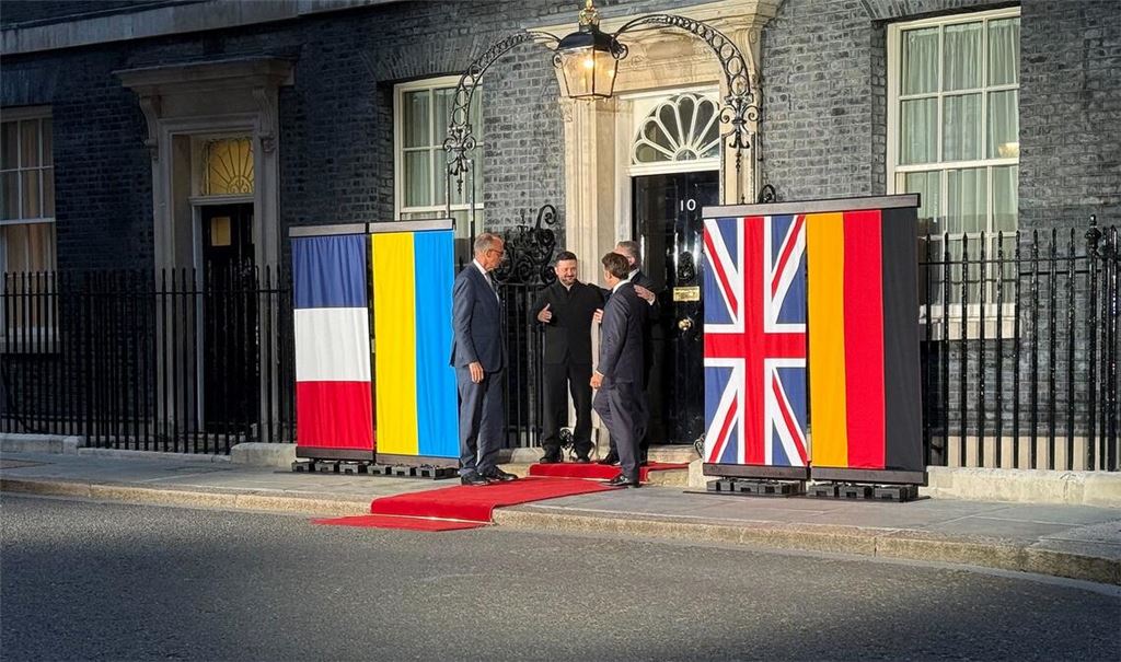 Europäische Solidarität für die Ukraine in London.