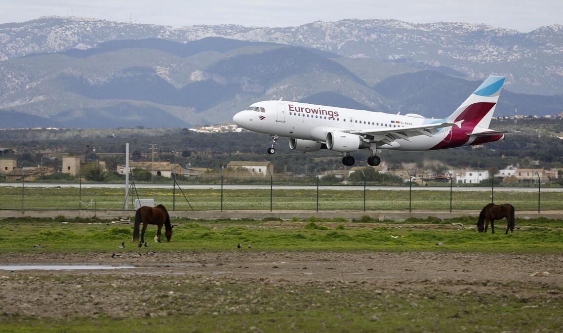 Eurowings-Landung in Palma de Mallorca.