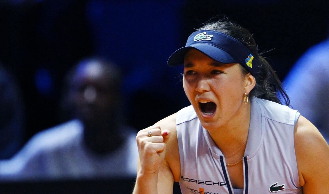 Eva Lys steht im Achtelfinale des Porsche Tennis Grand Prix in Stuttgart.