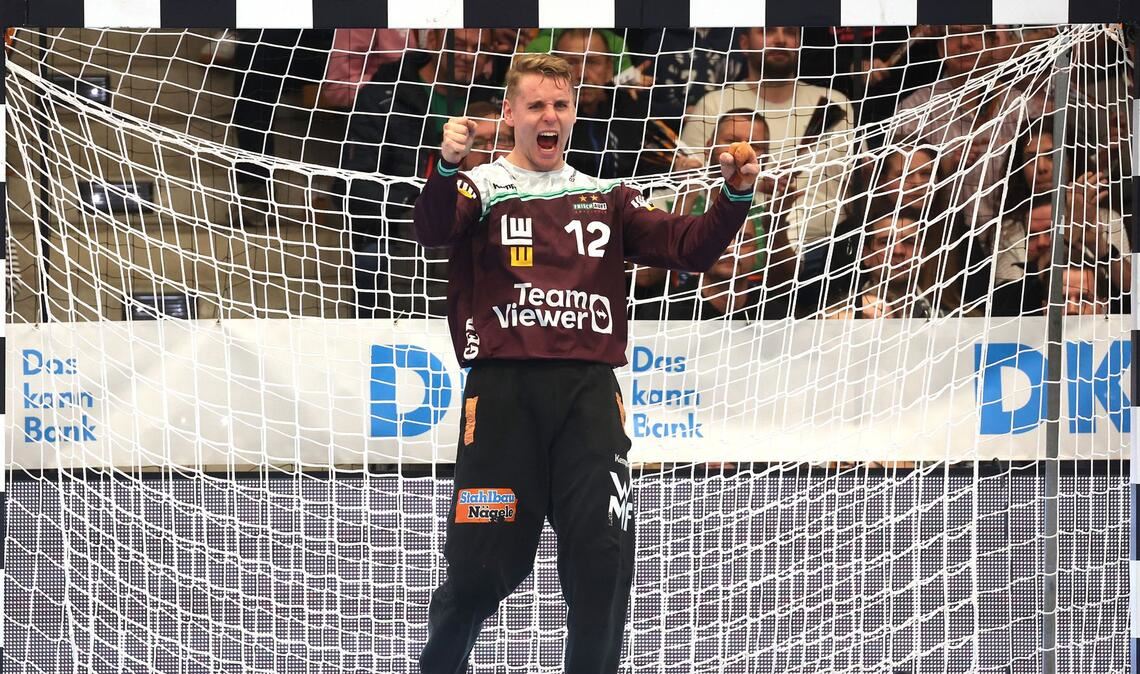 FAG-Keeper Kristian Saeveras steigerte sich im Laufe des Spiels.
