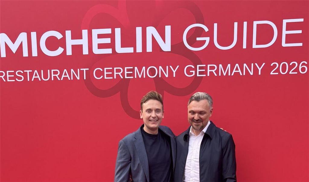 Fabian Obergfell von der Mühle am Schluchsee (links), neuer Zwei-Sterner, und Peter-Hagen Wiest (Eatrenalin und Ammolite Europa Park), das Eatrenalin hat jetzt auch einen Stern.