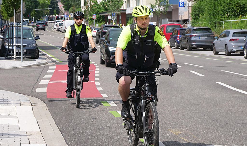 Fahrradstreifen auf Tour in Pforzheim. Symbolfoto: Archiv/Friedrich