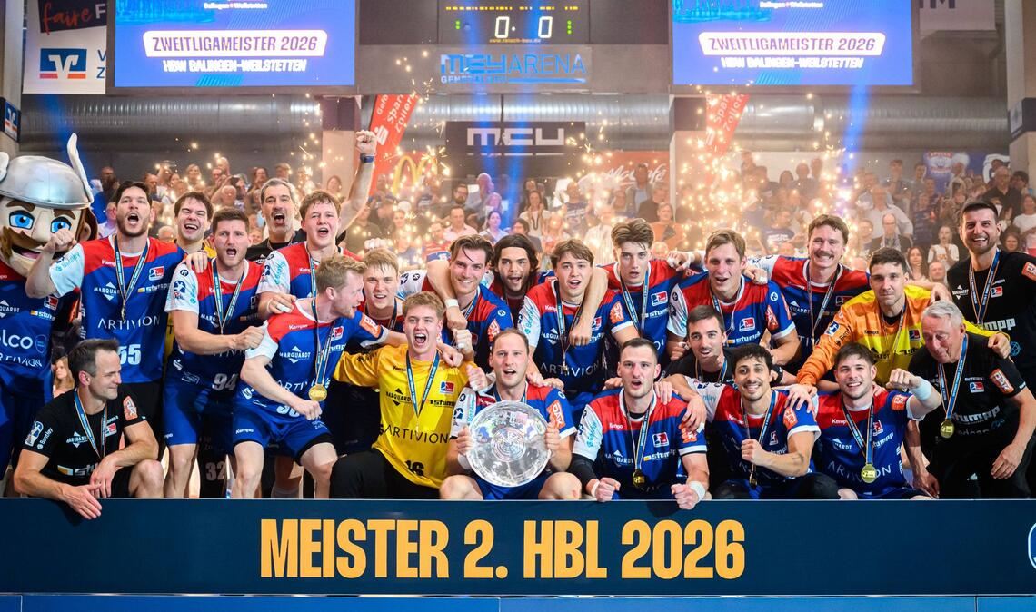 Feiertag in Balingen – der HBW steigt als Meister auf.