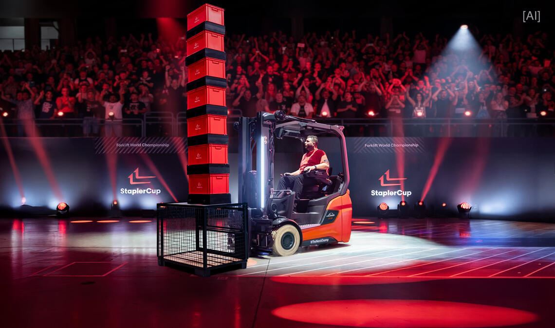 Feingefühl, Tempo und gute Nerven sind beim Stapler-Cup gefragt – und jede Menge Fans schauen zu. Foto: Röchling Produktfotos