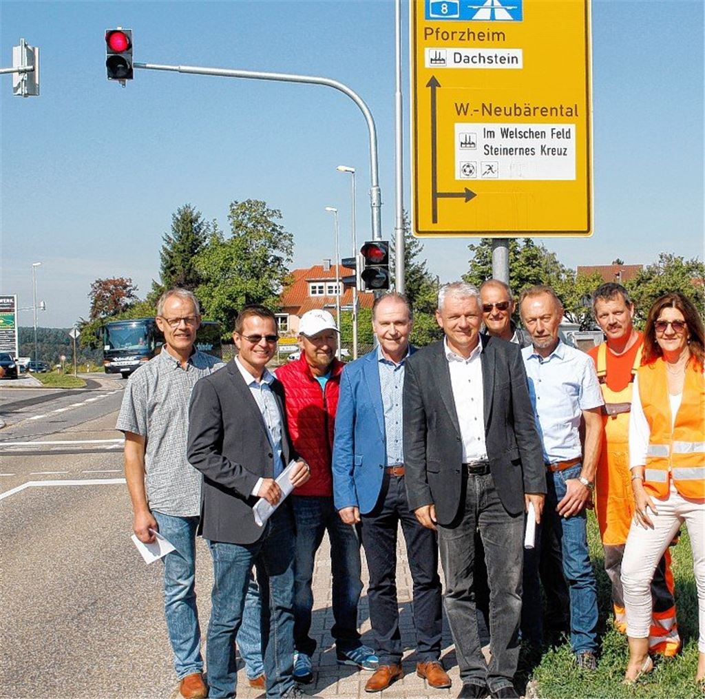 Intelligente Lückenampel installiert