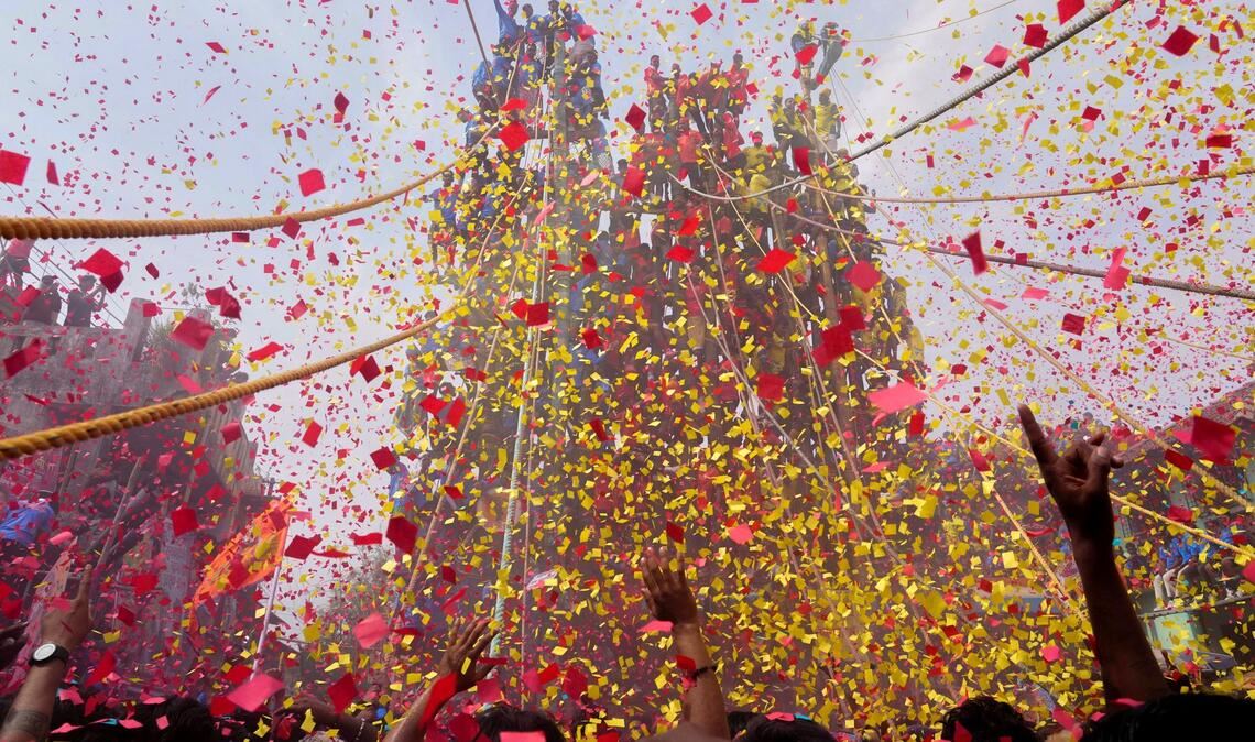 Fest zu Ehren der Göttin Raiba Devi in Indien