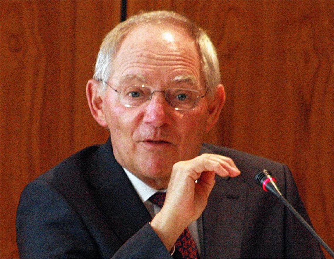 Finanzminister Schäuble. Foto: Wacker