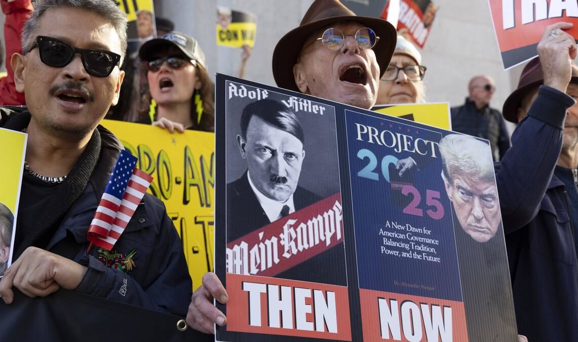 Finsteres Echo aus der Vergangenheit: Anti-Trump-Proteste in New York gegen die autoritäre Unterwanderung der Demokratie