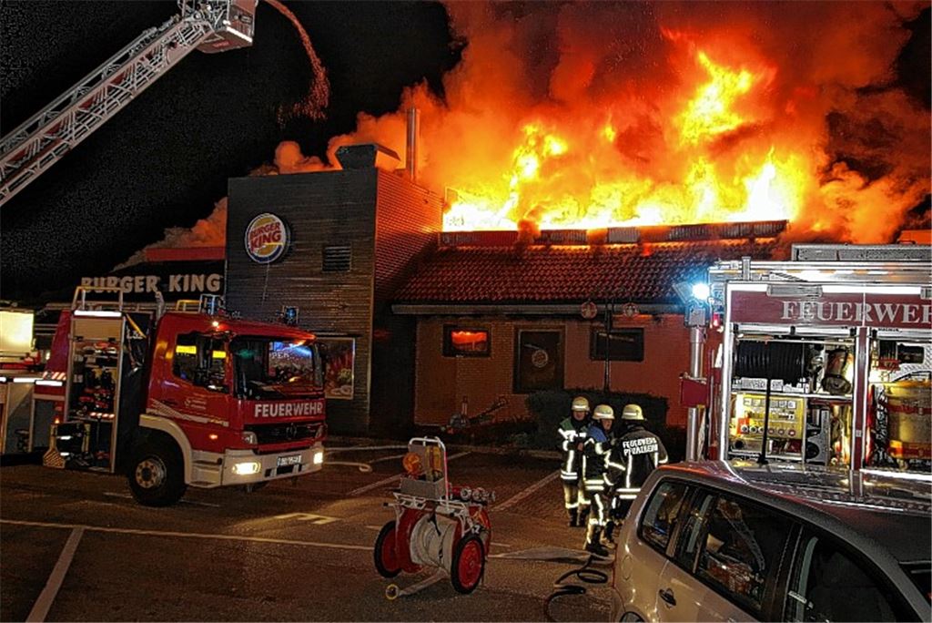Burger King steht in Flammen