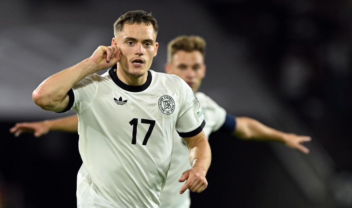 Florian Wirtz jubelt über sein Tor gegen Nordirland (Archivbild).