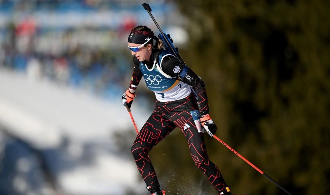 Franziska Preuß hatte noch keinen Grund zum Jubeln in den olympischen Einzelrennen.