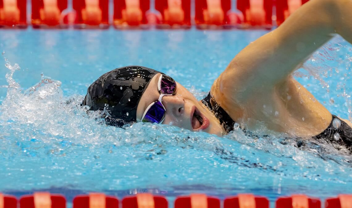 Franziska Wied ist eine der Schwimmerinnen der Wasserfreunde Mühlacker, die sich in Berlin bei den Deutschen Jahrgangsmeisterschaften in guter Form präsentieren. Fotos: Henschel