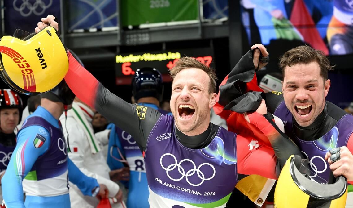 Freuen sich über Platz drei: Tobias Wendl und Tobias Arlt