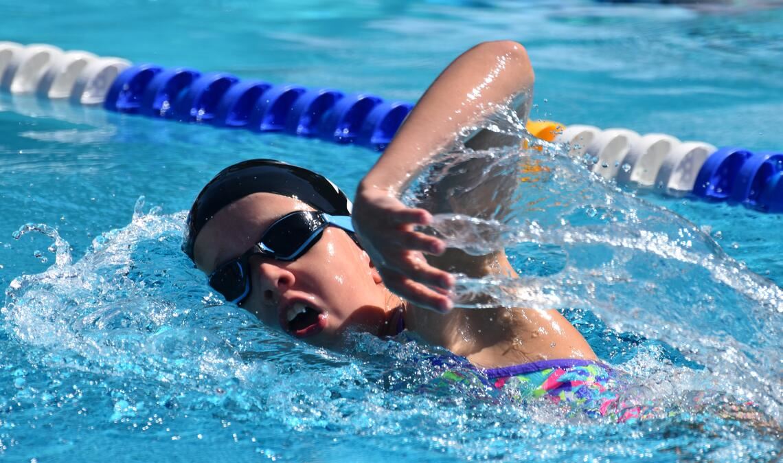Freya Schwarz von den Wasserfreunden Mühlacker holte sich die Silbermedaille über 50-Meter-Brust. Foto: privat