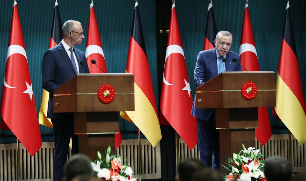 Friedrich Merz bei seinem Antrittsbesuch in der Türkei.