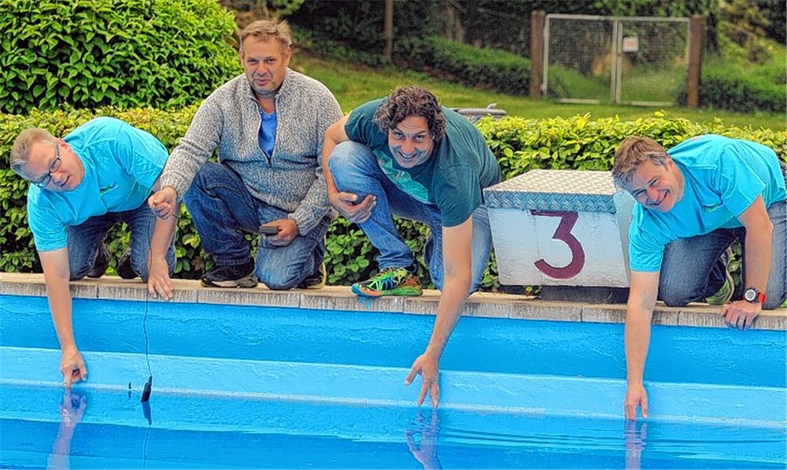 Frisches Nass: das Führungsteam des Fördervereins in Knittlingen.