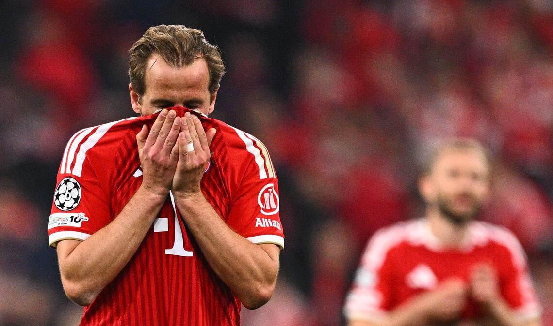Frust bei Harry Kane. Die Bayern verpassen den Einzug ins Champions-League-Finale.