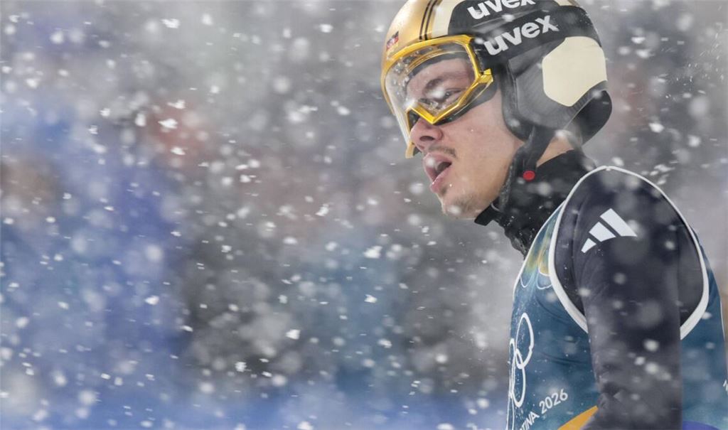 Frust im dichten Schneefall: Philipp Raimund.