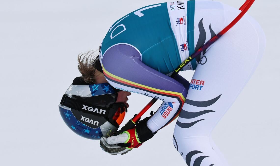 Für Emma Aicher reichte es nicht zum Gewinn des Abfahrts-Weltcups.