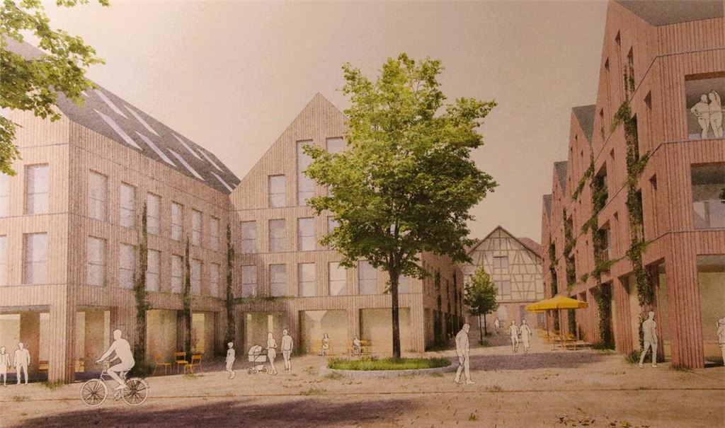 Für ein wenig attraktives Areal in zentraler Lage in Vaihingen gibt es neue Ideen für die Bebauung. Grafik: Stadt Vaihingen