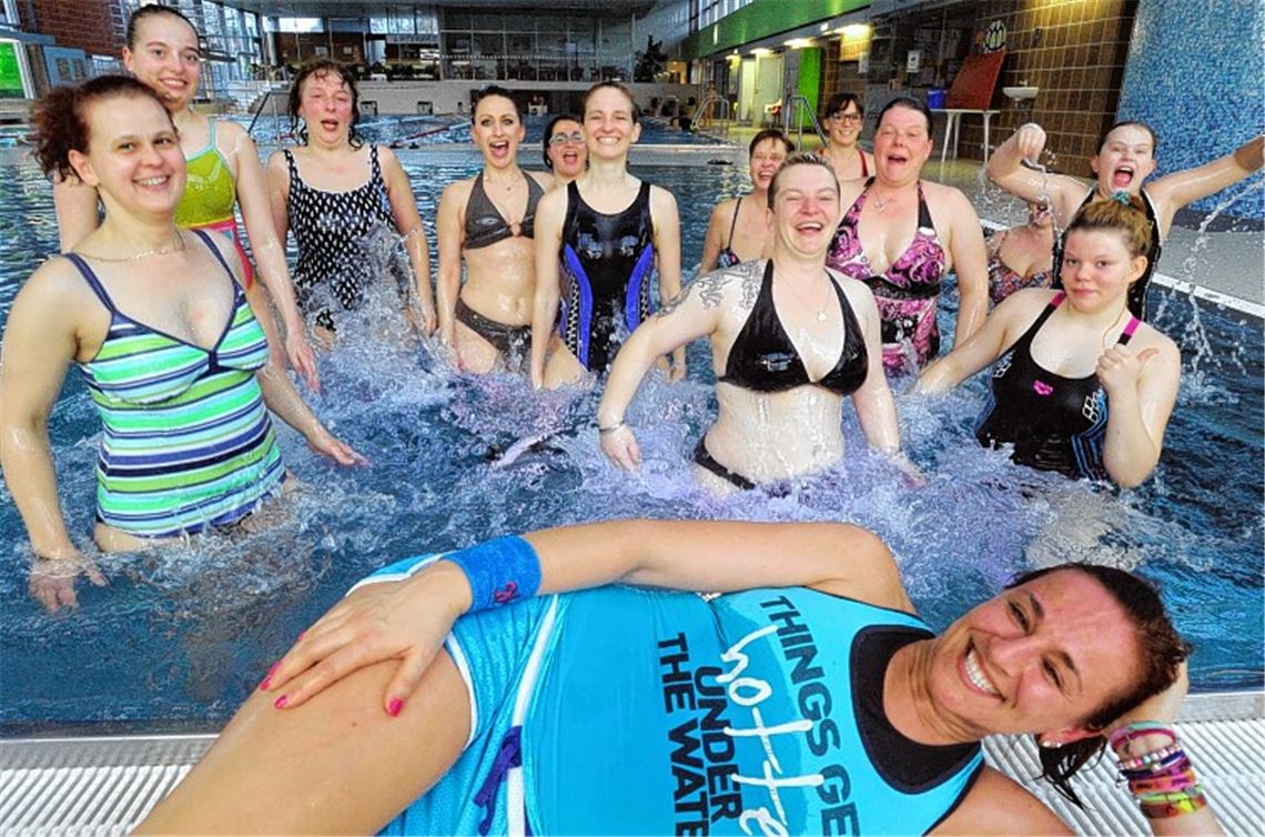 Schweißtreibende Poolparty