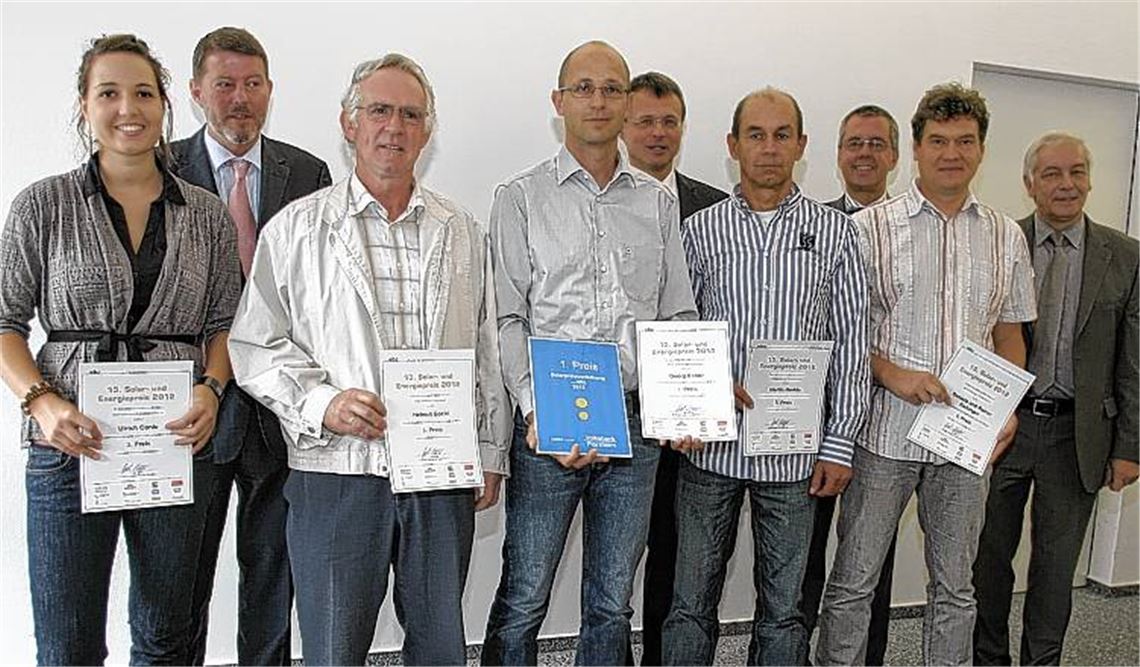 Für ihren Sanierungseinsatz gewürdigt: die Solar- und Energiepreisträger. 