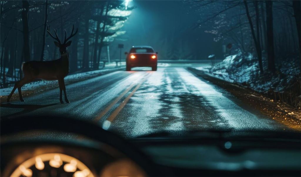 Fuß vom Gas: Auf Waldstrecken ist erhöhte Vorsicht geboten. Vor allem in der Dämmerung und bei Dunkelheit ist die Gefahr groß.Foto: Adobe Stock/Nadin Faust