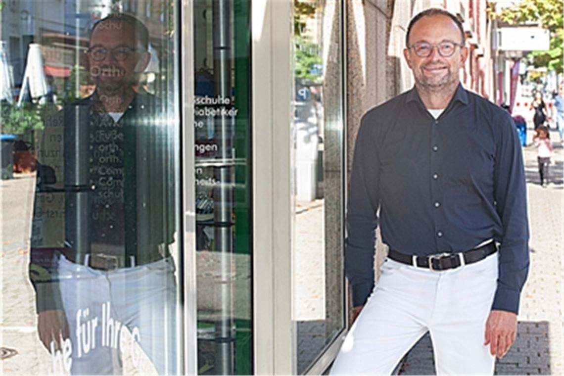 GHV-VorsitzenderJochen Sauer in der Bahnhofstraße. Foto: Fotomoment