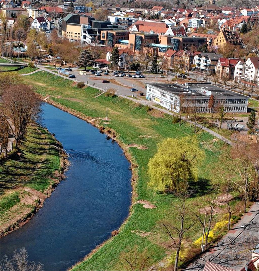 Gartenschaugelände von oben. 