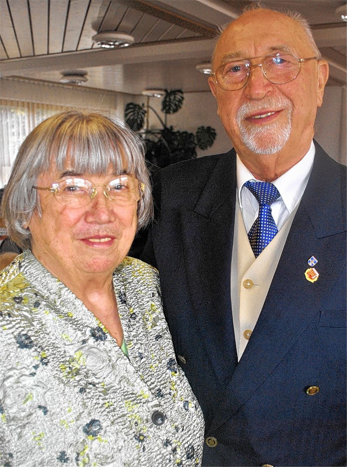 Geburtstagsjubilar Gotthilf Großmann mit seiner Gattin Margarete. Foto: Stahlfeld