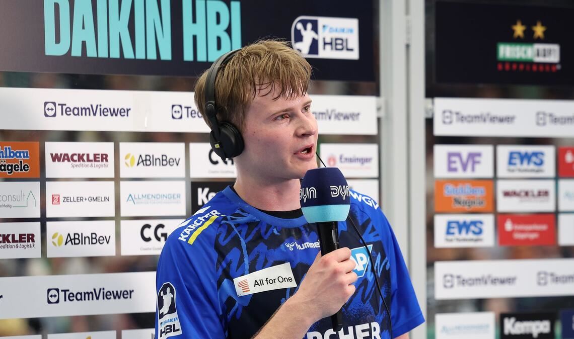 Gefragter Mann: Matchwinner Linus Schmid.
