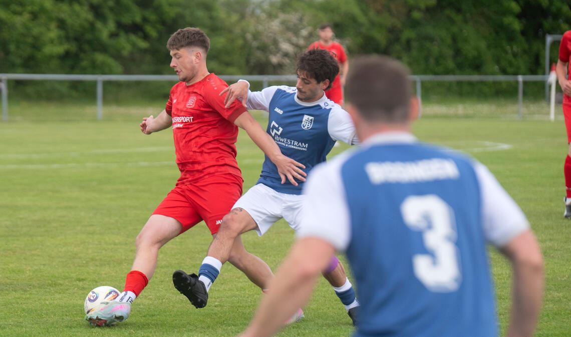 Gegen den Tabellendritten zeigt der TSV (in Rot) eine ordentliche Leistung. Foto: Fotomoment