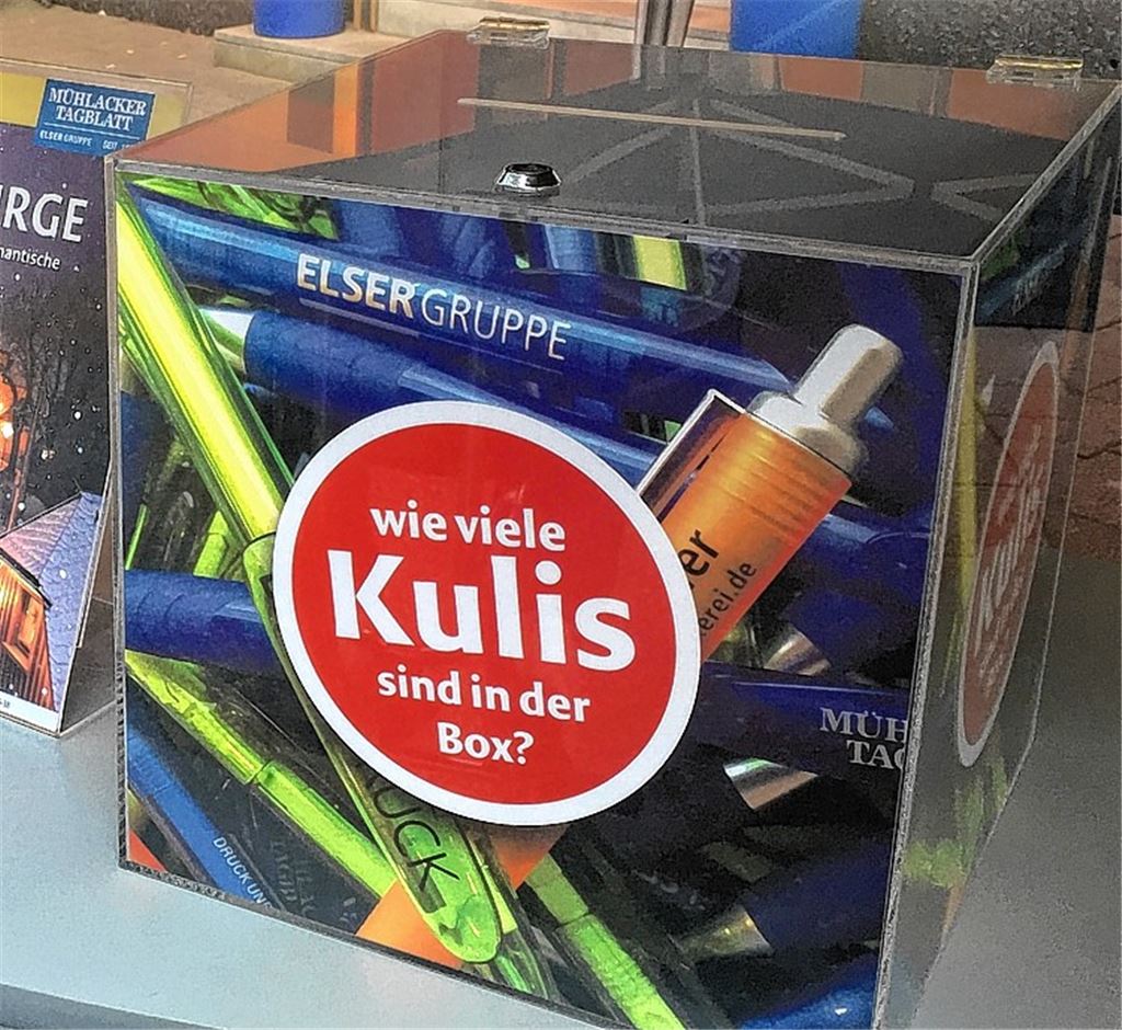 Rätsel-Box enthält 728 Kugelschreiber