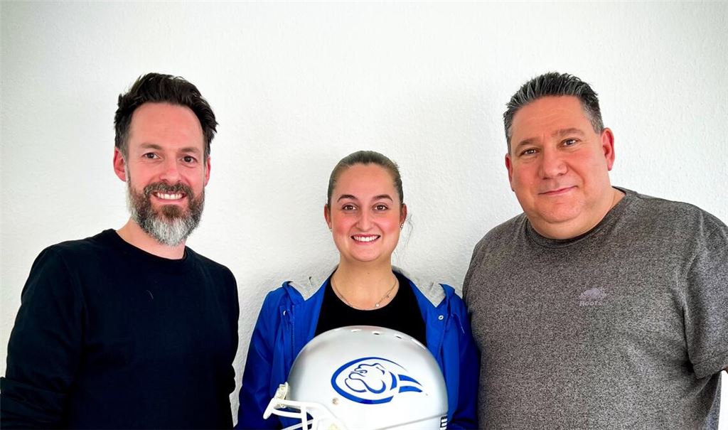 Gemeinsam für den Sport: Marcel Schumacher, Annkathrin Waschke und Kai Höpfinger (v.li.) freuen sich über die Zusammenarbeit. Foto: privat