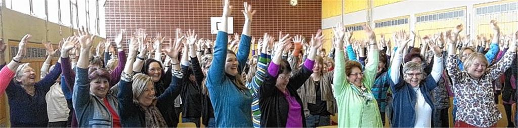 Gemeinsame Schulung mit jeder Menge Spaß: gute Stimmung beim Treffen der Sängerinnen aus dem Chorverband Enz in Schwann.