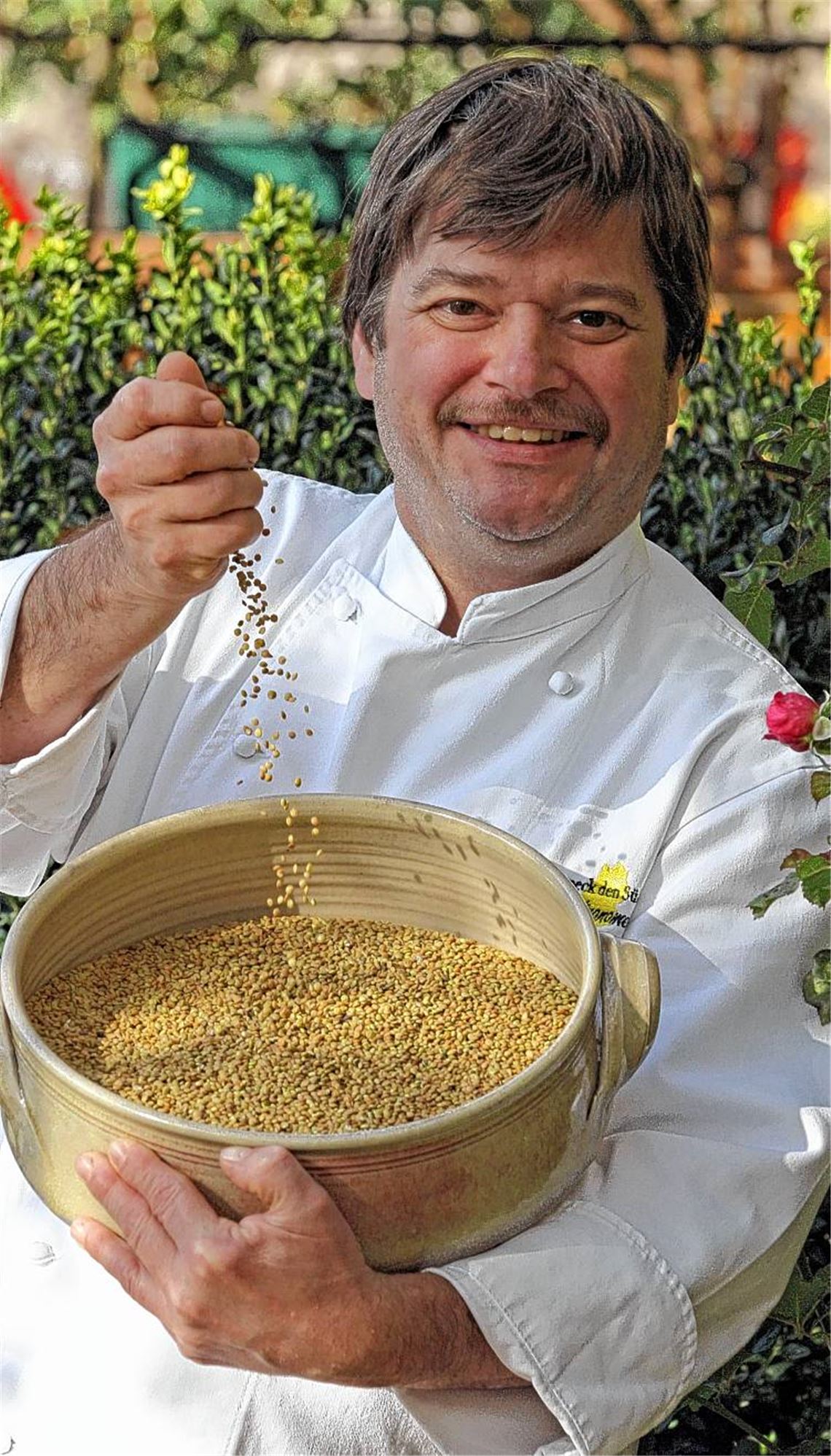 Georg Barta vom Diefenbacher Gasthaus „Zum Ochsen“ vertraut auf Alblinsen. 