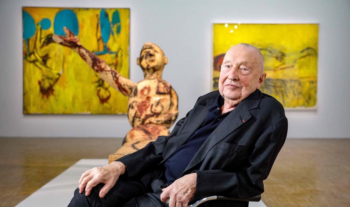 Georg Baselitz, 2021, bei einer Ausstellung in Paris.